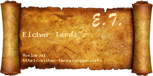 Eicher Teréz névjegykártya