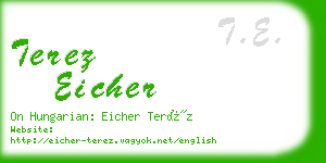 terez eicher business card